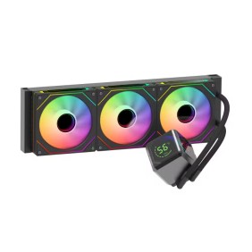 Cooler CPU AIO ProGaming IcePulse360, display digital cu senzori de temp CPU/GPU, 360mm, 3 Ventilatoare ARGB, 300W