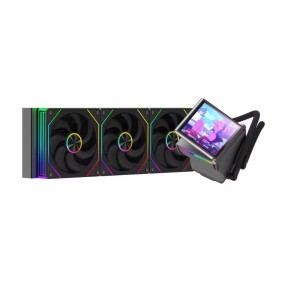 Cooler CPU AIO ProGaming Glacier View 360, Display LCD 4.0 inch, 360mm, 3 Ventilatoare ARGB, 400W, Negru