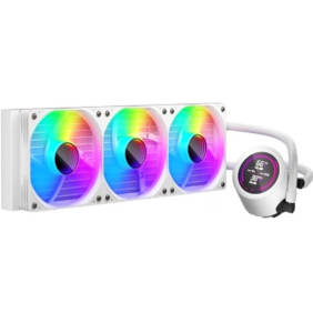Cooler Procesor 1stPlayer® Thunderstorm TS4 360-wh, display IPS, ARGB, compatibil AMD/Intel, alb